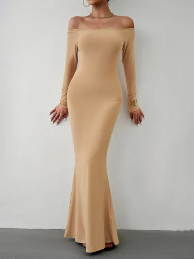 Fashion women's elegant slim one-shoulder dress - Image 8