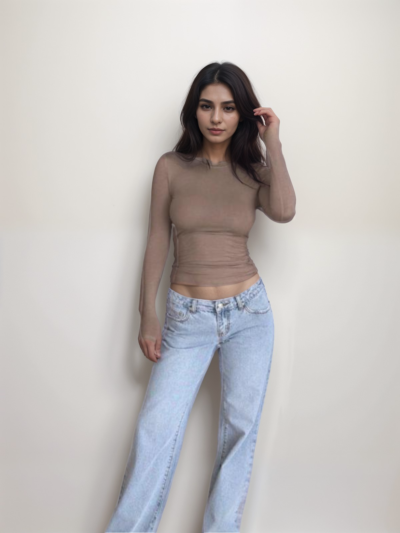 Y2K style Slim long-sleeved T-shirt