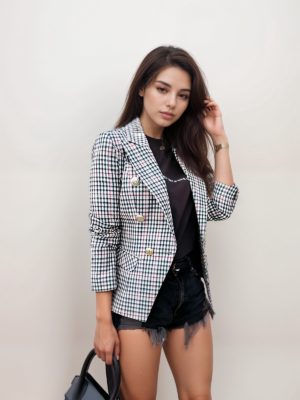 Fitted check Blazer