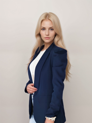 Shoulder pad puff sleeve slim Blazer