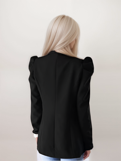 Shoulder pad puff sleeve slim Blazer