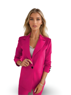 Long-sleeved collar button-down Blazer