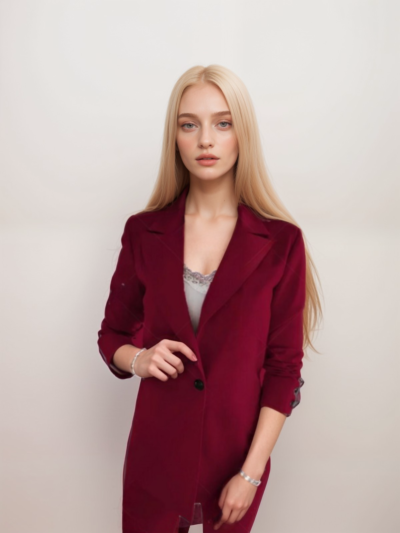 Long-sleeved collar button-down Blazer