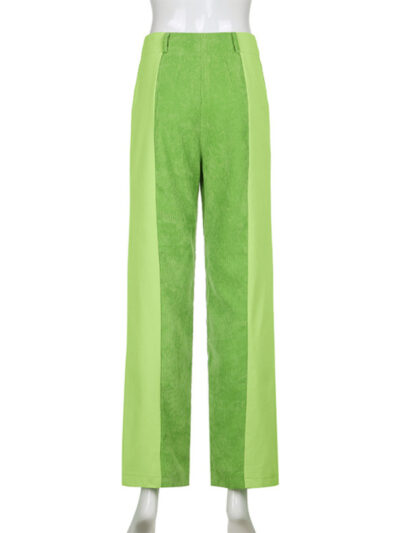 Loose Casual Solid Corduroy Pants - Image 21