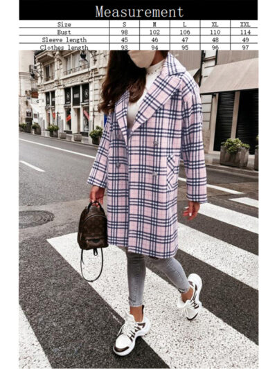 Ladies' Fashionable Double-Breasted Woolen Coat - Image 2