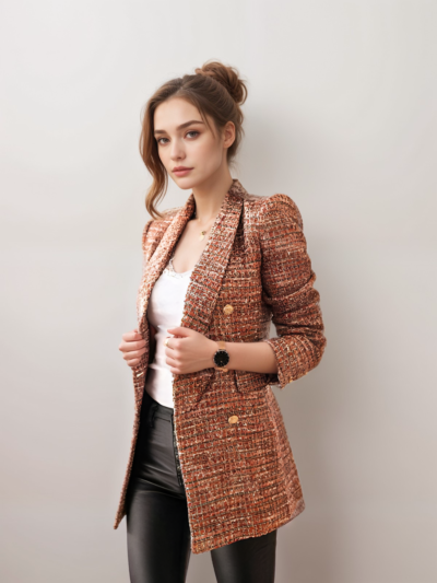 Women's long-sleeved printed Blazer