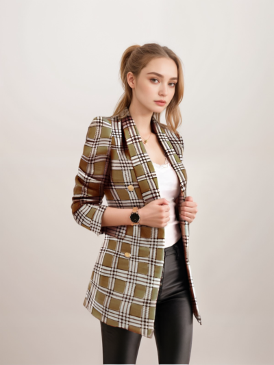 Women's long-sleeved printed Blazer