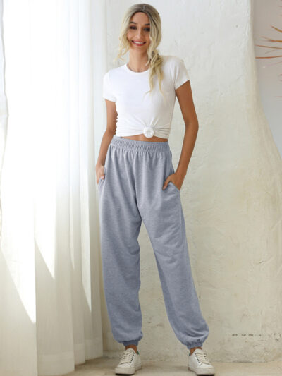 Casual sports basic loose legged pants - Image 5