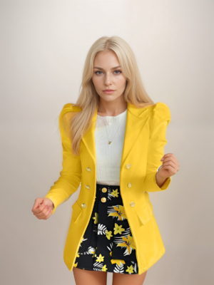 Printed princess sleeve Blazer