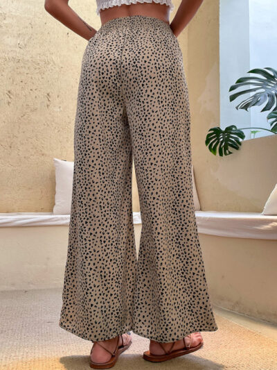 Women's Woven Fashion Casual Leopard Print Casual Wide-leg Pants - Image 2