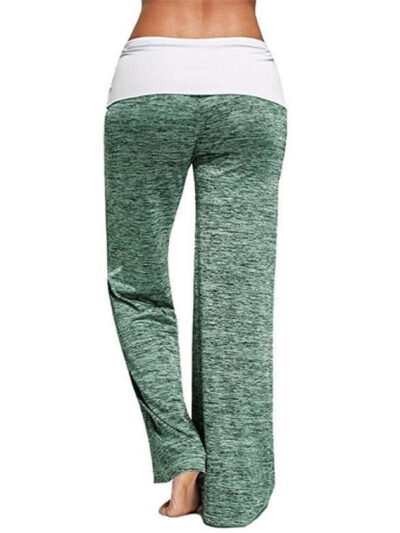 Stitching yoga quick-drying sports trousers outdoor casual wide-leg pants - Image 11