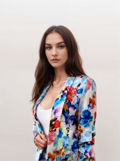 Fashion Print Spring Casual Blazer – Chic and Lightweight for Effortless Style