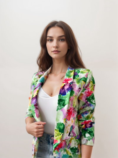 Fashion Print Spring Casual Blazer – Chic and Lightweight for Effortless Style