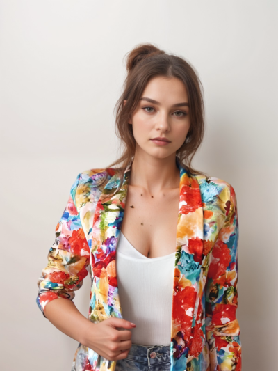 Fashion Print Spring Casual Blazer – Chic and Lightweight for Effortless Style