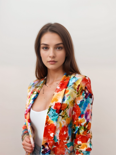 Fashion Print Spring Casual Blazer – Chic and Lightweight for Effortless Style