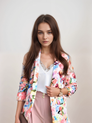 Fashion Print Spring Casual Blazer – Chic and Lightweight for Effortless Style