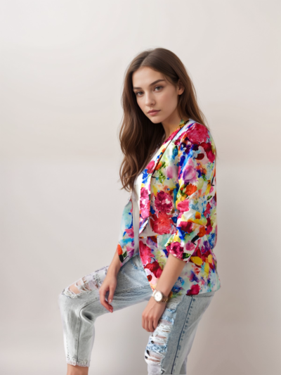 Fashion Print Spring Casual Blazer – Chic and Lightweight for Effortless Style