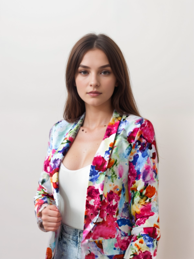 Fashion Print Spring Casual Blazer – Chic and Lightweight for Effortless Style