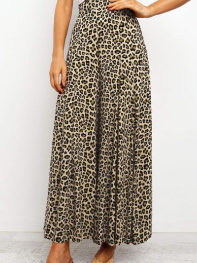 Women's casual fashion loose leopard print wide-leg pants - Image 5