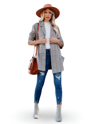 Casual Plaid Blazer