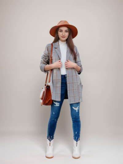 Casual Plaid Blazer