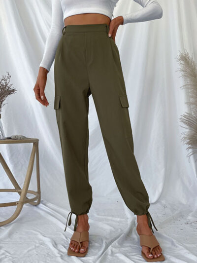 women's trousers solid color casual pants - Image 4