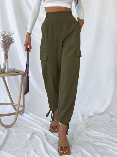 women's trousers solid color casual pants - Image 5