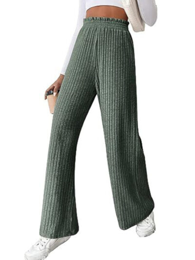 women's casual loose knitted trousers Pants - Image 4