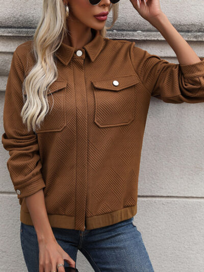 Women's lapel retro casual jacket - Image 5