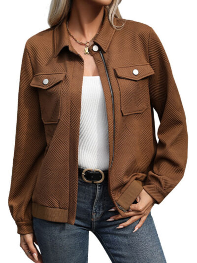 Women's lapel retro casual jacket - Image 4