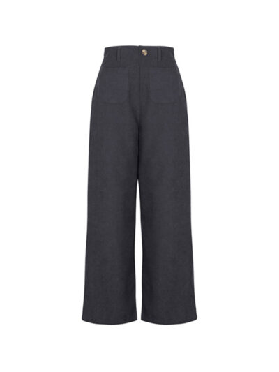 Women's Corduroy Patch Pocket Casual Pants - Image 3