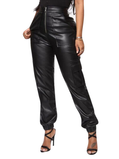 Women's Fashionable Multiple Pocket Cargo Pants - Image 14