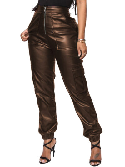 Women's Fashionable Multiple Pocket Cargo Pants - Image 20