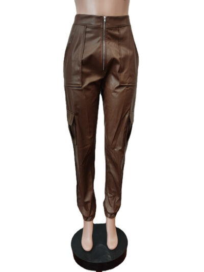 Women's Fashionable Multiple Pocket Cargo Pants - Image 19