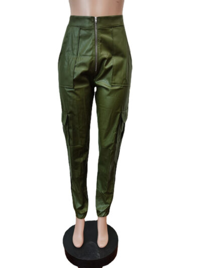 Women's Fashionable Multiple Pocket Cargo Pants - Image 24