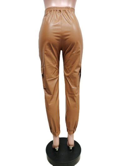 Women's Fashionable Multiple Pocket Cargo Pants - Image 10