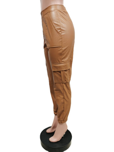 Women's Fashionable Multiple Pocket Cargo Pants - Image 12