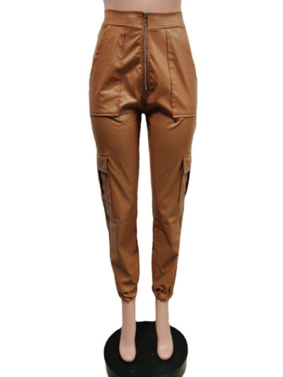 Women's Fashionable Multiple Pocket Cargo Pants - Image 11