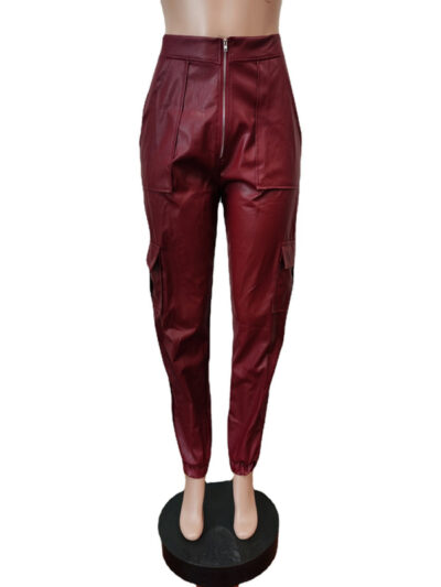 Women's Fashionable Multiple Pocket Cargo Pants - Image 8