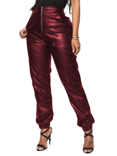 Women's Fashionable Multiple Pocket Cargo Pants - Image 6