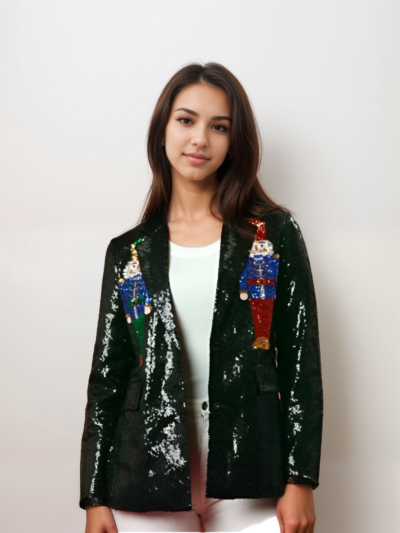 Christmas Sequined Loose Blazer