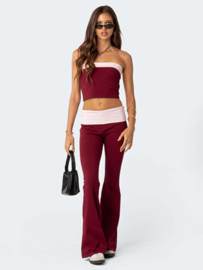 Style fashionable, comfortable, slimming, anti-waist low-waist flared pants