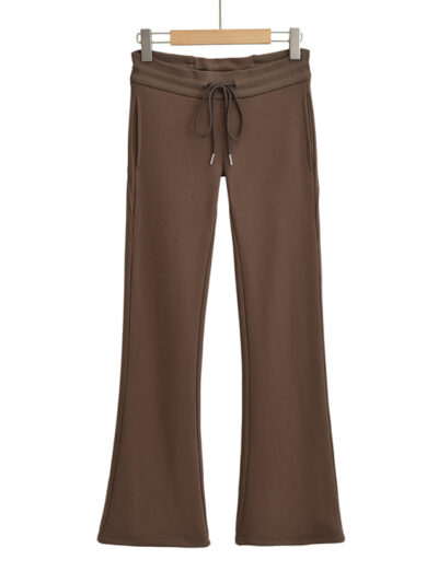 Low-rise casual micro-flared drawstring sports trousers - Image 2