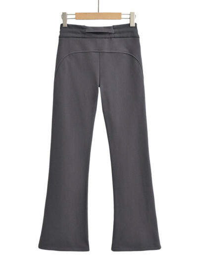 Low-rise casual micro-flared drawstring sports trousers - Image 3