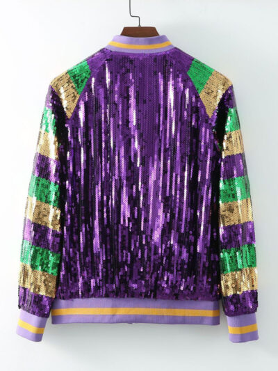 Women's sequined baseball jacket - Image 4