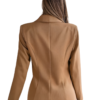 Feminine solid color long-sleeved one-button blazer