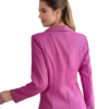 Feminine solid color long-sleeved one-button blazer