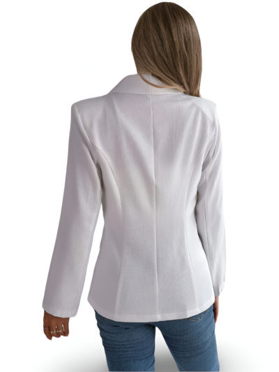 Feminine solid color long-sleeved one-button blazer