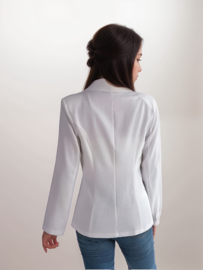 Long-sleeved one-button blazer