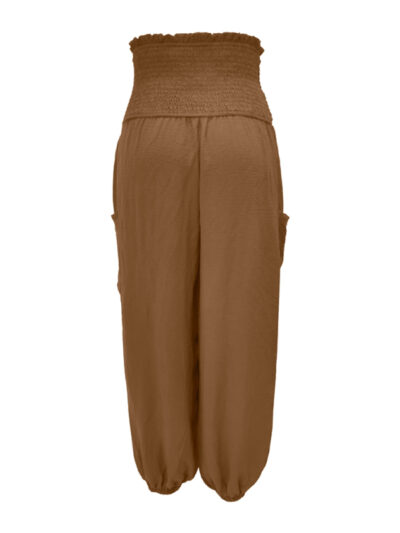 Women's elastic high waist wide leg casual trousers - Image 19